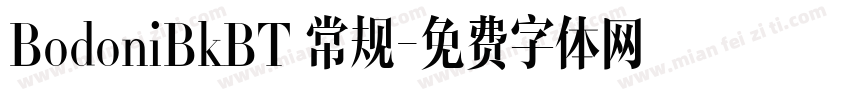 BodoniBkBT 常规字体转换